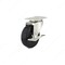 Richelieu Industrial Black General-Duty Rubber Caster, Swivel with Brake, with Plate, Black F25415 - alternate 1