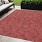 Homeroots 5' X 8' Red And Ivory Geometric Washable Indoor Outdoor Area Rug 602390 - alternate 1