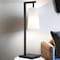 Homeroots 26" Black Metal Desk Table Lamp With White Cone Shade 524491 - alternate 7
