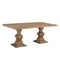 Homeroots 75" Brown Solid Wood Double Pedestal Base Dining Table 554332 - alternate 7