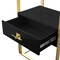 Homeroots 71" Black Stainless Steel and Wood Three Tier Etagere Bookcase with A Drawer 544734 - alternate 9