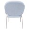 Leisuremod Celestial Boucle Dining Arm Chair, White Iron Frame with Blue Fabric CCAW-23BU - alternate 6