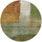 Homeroots 8' Green Copper And Beige Round Abstract Washable Indoor Outdoor Area Rug 603727 - alternate 8