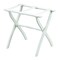 Homeroots White Folding Luggage Rack With White Straps 489580 - alternate 1