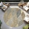 Homeroots 8' Brown Gold And Taupe Round Argyle Washable Indoor Outdoor Area Rug 613707 - alternate 7