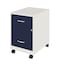 Space Solutions 14.25 in W 2 Drawer Mobile Vertical File Cabinet W/ Accessory Drawer, Pearl White / Navy 25940 - alternate 7