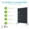 Ghent EZ Mobile Glassboard, Aluminum Frame, Magnetic, 75"H x 50"W, Black EZ1MA7550BK - alternate 2