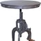 Homeroots 19" Gray Iron Height Adjustable Round End Table 493241 - alternate 6