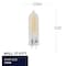 Bulbrite LED Filament, 1.8 Watt Dimmable T5 Light Bulb, Frost Finish, GY6.35Base, 2700K, 140 Lumens, 4PK 862043 - alternate 11