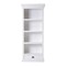 Homeroots White Solid Wood Four Tier Bookcase 397125 - alternate 1