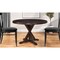 Homeroots 48" Espresso Rounded Solid Manufactured Wood Pedestal Base Dining Table 517760 - alternate 4