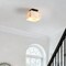 Jonathan Y Alessia 8" 1-Light Modern Contemporary Alabaster/Iron Square LED Semi Flush Mount, White Marbling/Bla JYL1203B - alternate 10