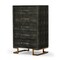 Homeroots 28" Grey Manufactured Wood + Solid Wood Stainless Steel Five Drawer Chest 491546 - alternate 5