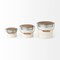 Homeroots Set Of Three Rustic White Metal Storage Cans, 3PK 392587 - alternate 8