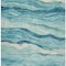 Homeroots 9' X 12' Turquoise Striped Washable Indoor Outdoor Area Rug 608134 - alternate 8