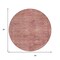 Homeroots 8' Terra Cotta And Salmon Round Aztec Washable Indoor Outdoor Area Rug 615580 - alternate 6