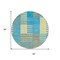 Homeroots 8' Teal Blue Orange And Sky Blue Round Striped Washable Indoor Outdoor Area Rug 613177 - alternate 8