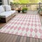 Homeroots 5' X 8' Pink And Ivory Geometric Washable Indoor Outdoor Area Rug 577092 - alternate 9