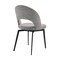 Armen Living Lucia Swivel Upholstered Dining Chair in Gray Fabric with Black Metal Legs - Set of 2 LCLUSIGRYBLK - alternate 7