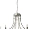 Homeroots White And Silver Candle Style Six Light Metal and Beads Dimmable Chandelier 611354 - alternate 5