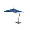 Bambrella 8.5' Square Bamboo Cantilever Umbrella with Ocean Blue Canopy and 297lb Granite Base System 2.6m SQ-SW-S-BL-BS - alternate 1