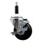 Service Caster 3.5'' Soft Rubber Swivel 7/8'' Expanding Stem Caster with Brake SCC-EX20S3514-SRS-TLB-78 - alternate 1