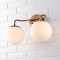 Jonathan Y Louis Parisian Globe 15" 2-Light Metal/Frosted Glass Modern Contemporary LED Vanity Light, Gold Paint JYL3535A - alternate 13