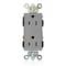Leviton Straight Blade Receptacle, 5-15R, 15 A, 125V AC, Flush Mount, Self-Grounded 16262-GY - alternate 1