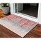 Homeroots 3' X 5' Coral Pink And Gray Abstract Washable Indoor Outdoor Area Rug 601194 - alternate 1