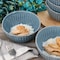 Modern Southern Home Capri 6 Piece 6 Inch Stoneware Embossed Cereal Bowl Set in Blue 750120986M - alternate 5