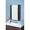 Homeroots 24" Black Wood Framed Bathroom Vanity Mirror 478404 - alternate 5