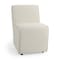 Homeroots Cream Fully Upholstered Boucle Dining Side Chair With Wheels 605880 - alternate 5