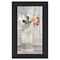 Homeroots Cottage Peach Rose Black Framed Print Wall Art 530036 - alternate 1
