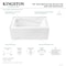 Kingston Brass 54" Acrylic Rectangular 3-Wall Alcove Tub, Left Hand Drain and Anti-Skid Surface, Glossy White VTAM5432L22D - alternate 6