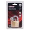 Prosource Padlock, Standard Shackle, 1/4 in Dia Shackle, 1-1/4 in H Shackle, Steel Shackle, Brass Body HD10040-3L - alternate 3