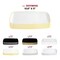 Smarty Had A Party 106 x 5 White with Gold Rim Flat Raised Edge Rectangular Disposable Plastic Plates, 120PK 9311WHG-CASE - alternate 9