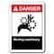Signmission Danger Sign-Moving Machinery 7inx10in Plastic Sign ansi osha, 10" H, ANSI-710DS Moving Machinery ANSI-710DS Moving Machinery - alternate 1