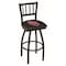 Holland Bar Stool Co 36" Blk Wrinkle Oklahoma Swivel Bar Stool, Jailhouse Back L01836Oklhma - alternate 1