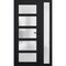 Vdomdoors Front Exterior Prehung FiberGlass Door Frosted Glass / Manux 8002 Matte Black / Sidelight Exterior MANUX8002EXD-BLK-W30+14 x H80-LH - alternate 6