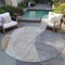 Homeroots 8' Taupe Beige And Gray Round Abstract Washable Indoor Outdoor Area Rug 582040 - alternate 8