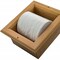 Homeroots Traditional Solid Teak Recessed Wall Mount Toilet Paper Holder 475867 - alternate 7