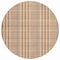 Homeroots 8' Brown Beige And Beige Round Plaid Washable Indoor Outdoor Area Rug 601502 - alternate 8