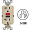 Leviton SmartlockPro Self-Test 20A Ivory Commercial Grade 5-20R GFCI Outlet R19-GFNT2-0RI - alternate 1
