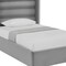 Homeroots Light Gray Velvet Upholstered Full Bed Frame 544929 - alternate 9