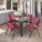 Regency Square Kee Breakroom Table W/ 4 M Stack Chairs, 36 in W, 36 in L, Noble Oak TB3636NOBPBK47BY - alternate 7