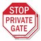 Signmission Stop Private Gate, 10 inch X 10 inch, Aluminum Metal Signs, 2PK OC-A-2PACK-10-131 - alternate 1