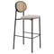 Leisuremod Euston Wicker Bar Stool with Black Steel Frame, Beige EC29BG - alternate 1
