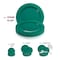 Smarty Had A Party 10.25" Solid Green Holiday Round Disposable Plastic Dinner Plates (120 Plates), 120PK 110GR-CASE - alternate 8