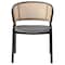 Leisuremod Ervilla Dining Chair with Stainless Steel Legs Velvet Seat and Wicker Back, Grey, 2PK EC20GR2 - alternate 10