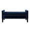 Homeroots 50" Navy Blue and Black Upholstered Velvet Bench with Flip top 530656 - alternate 9